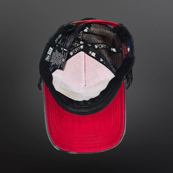 New Era Minnesota Twins Logo Baseball Hat Distressed Trucker Snapback Hat - Picture 5 of 6